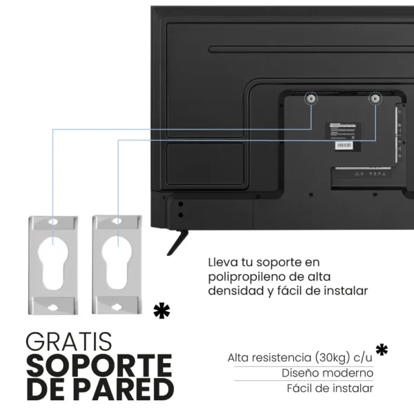 Televisor Challenger  55" 4KHDR Smart con Android, Bluetooth y Control por voz- Incluye soporte de pared - UHD 55BO67 BT - Image 5