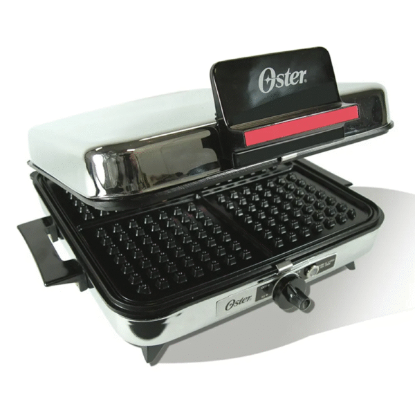 Plancha Sandwichera 3 en 1 Oster® Placas Reversibles con Recubrimiento Antiadherente Plateada Cg120w-012 - Image 2