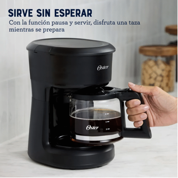 Cafetera Oster 5 Tazas de Capacidad con Filtro Reutilizable Negra Bvstdcs51b - Image 6