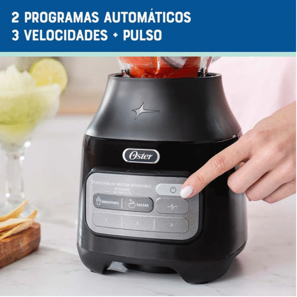 Licuadora Oster® con Tecnología Reversible con Vaso de Vidrio 1.5L  Negra Blstpegbrt - Image 8