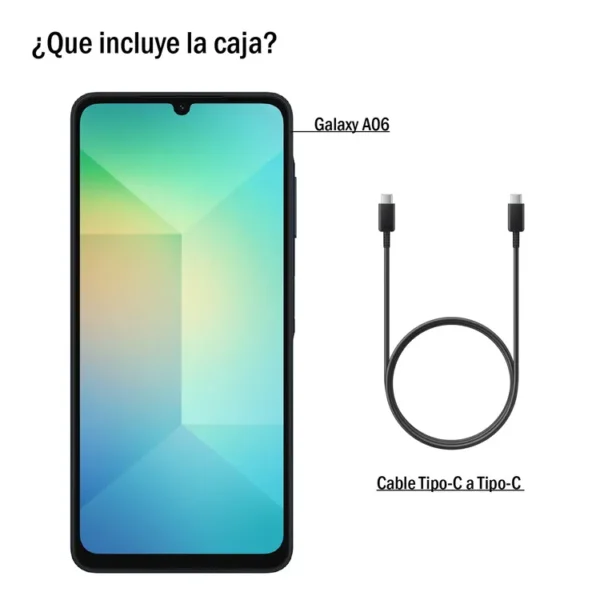Celular Samsung  Galaxy A06 128GB 4G Negro - Image 2