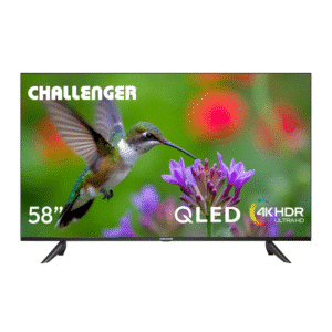 Televisor Challenger Qled 58" Google TV con Bluetooth, WIFI, Chromecast y Control por voz. Incluye soporte de pared - Qled 58kg290