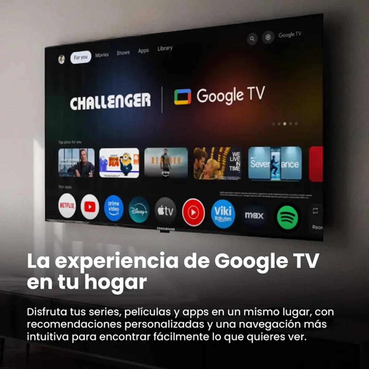 Televisor CHALLENGER 50" 50TG2771 BT 4K-UHD LED Smart TV Google Gaming - Image 6